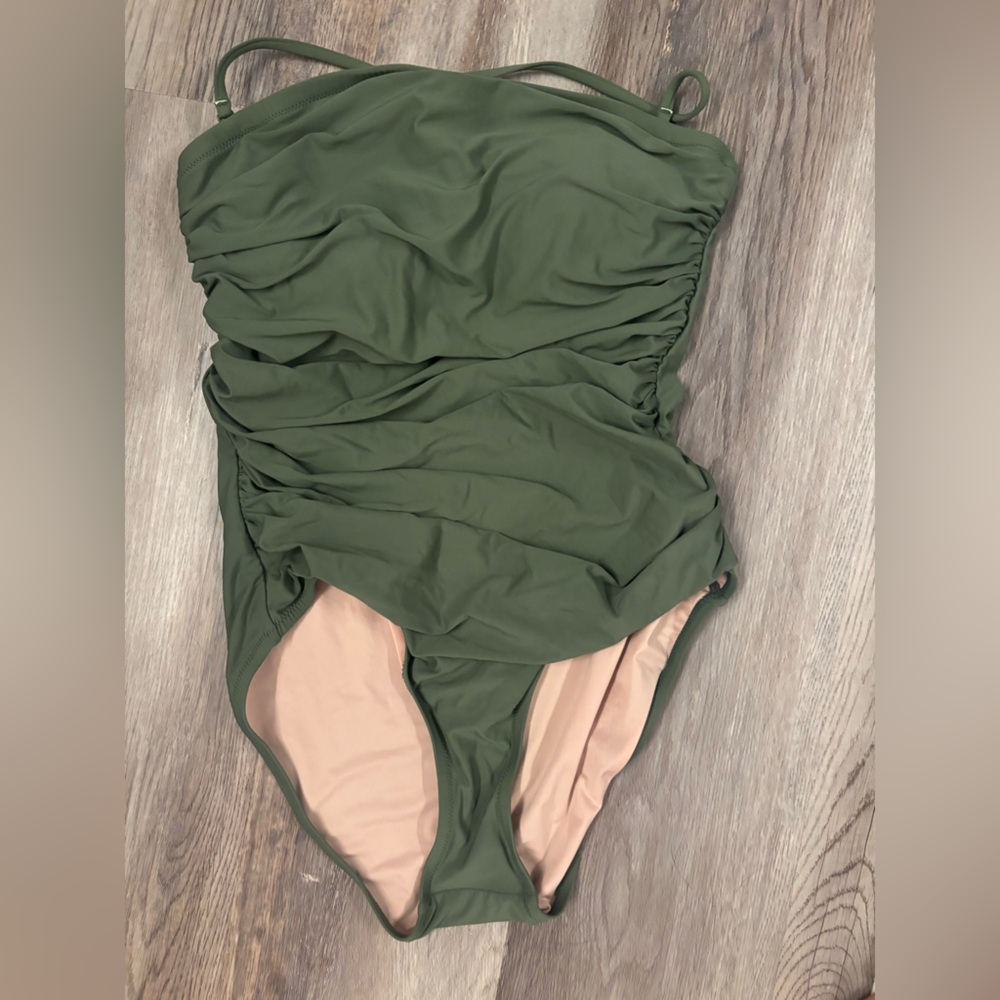 J. Crew Forest Green One Piece Swimsuit